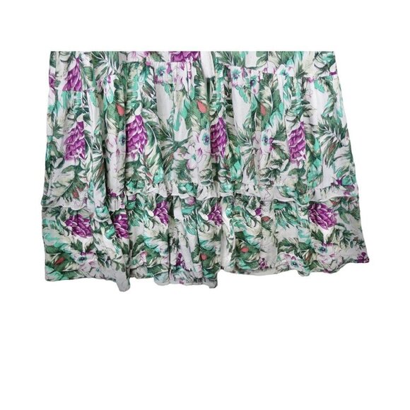 Anthropologie Sunday Mi Amor Maxi Dress Size XS Short Sleeve Floral Tiered Boho - Picture 6 of 12